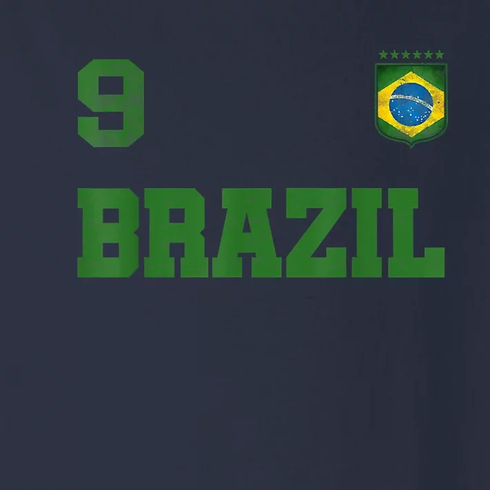 Brazil Jersey Number Nine Brazilian Futebol Soccer Kids T-Shirt