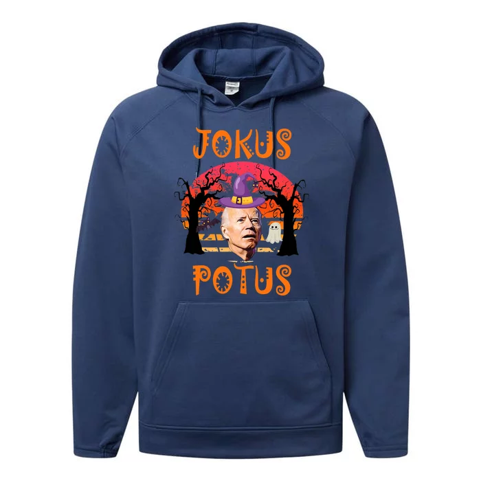 Biden JOKUS POTUS Halloween Retro Vintage Performance Fleece Hoodie