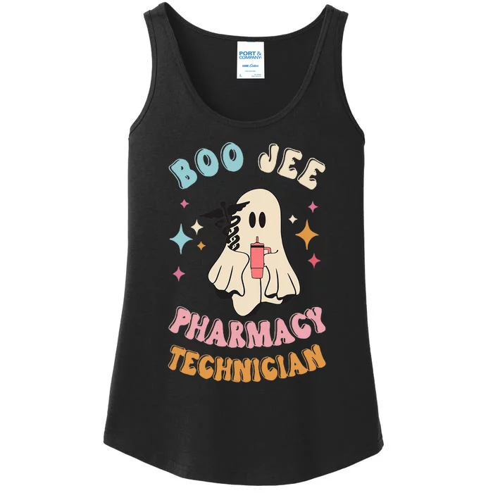 Boo Jee Pharmacy Technician Cute Ghost Boujee Pharmacy Tech Ladies Essential Tank