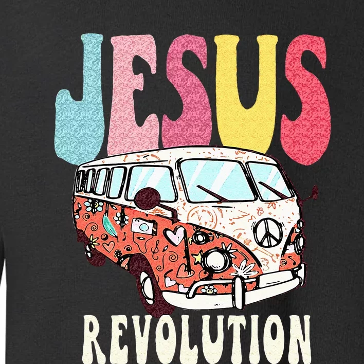 Boho Jesus Revolution Christian Faith Based Jesus Costume Toddler Sweatshirt