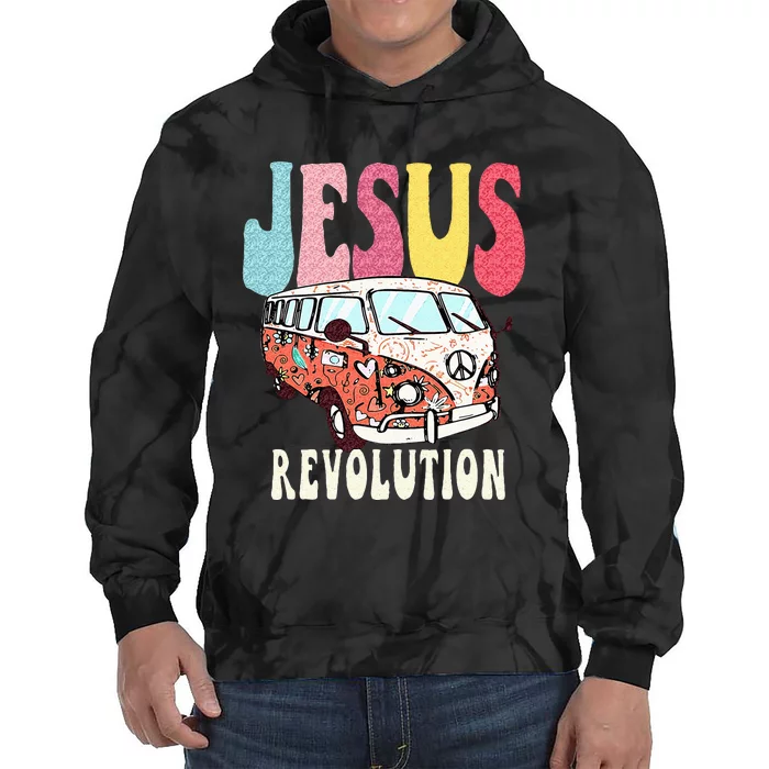 Boho Jesus Revolution Christian Faith Based Jesus Costume Tie Dye Hoodie