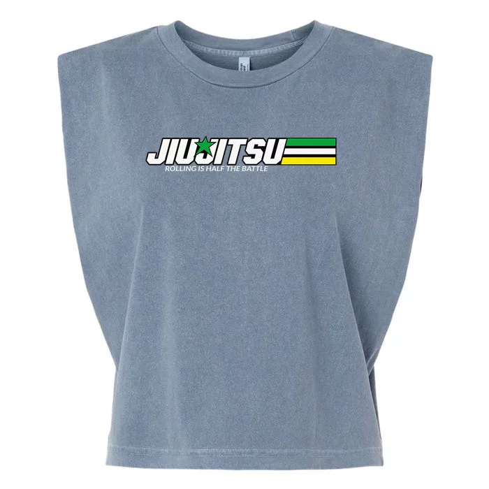 BJJ Jiu-Jitsu Rolling is Half the Battle funny Judo Garment-Dyed Women's Muscle Tee