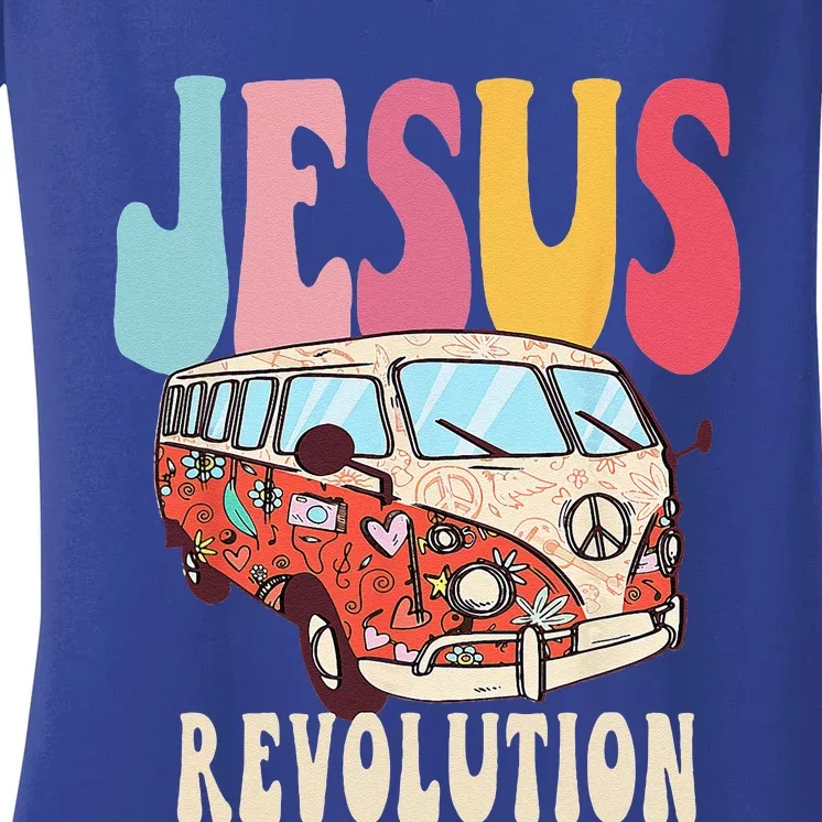 Boho Jesus Revolution Christian Faith Based Jesus Costume Women's V-Neck T-Shirt