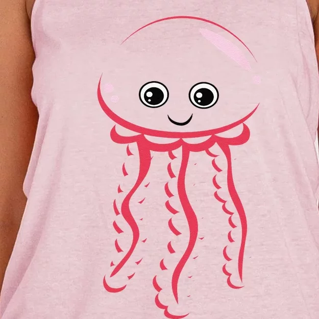 Babt Jellyfish Smiling Costume Cute Animal Halloween Gift Women's Knotted Racerback Tank