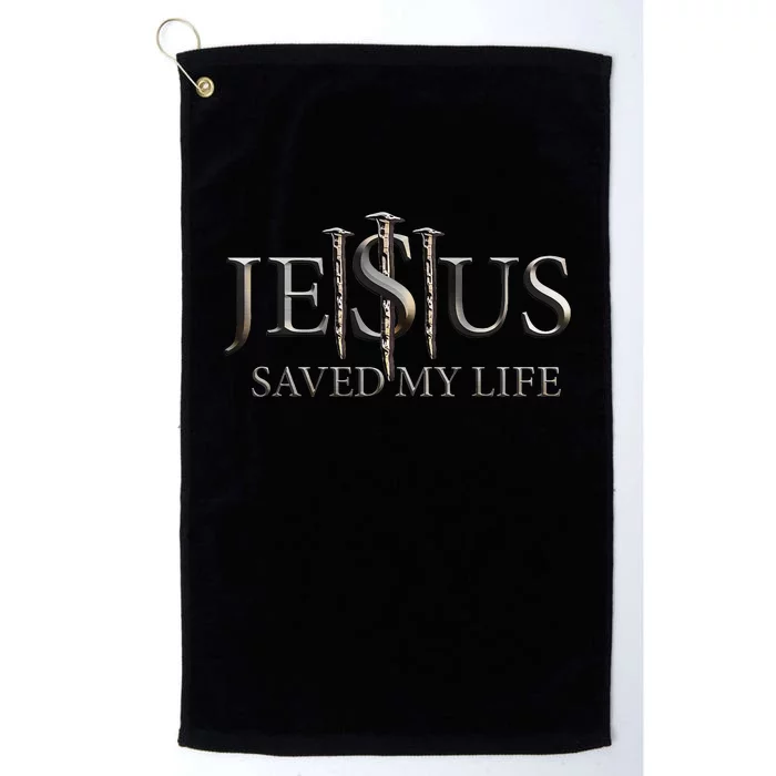 Believer Jesus Saved My Life Christian Religious Platinum Collection Golf Towel