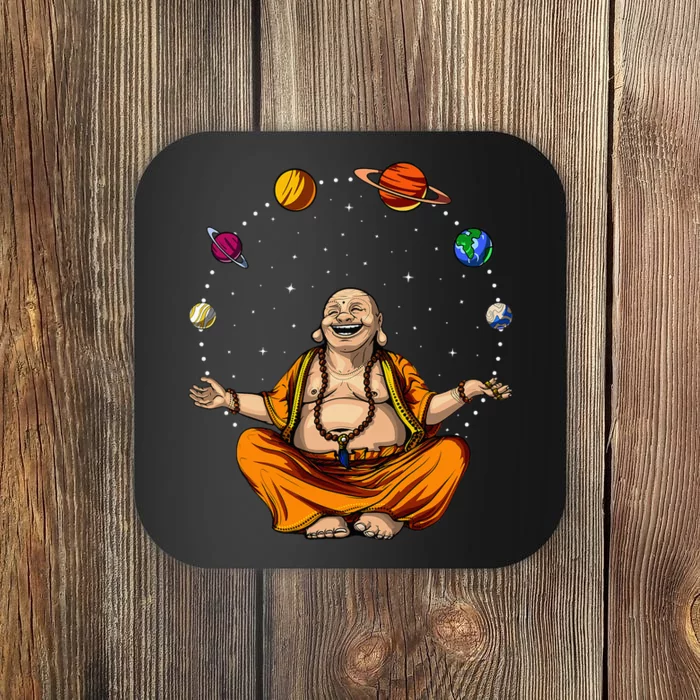 Buddha Juggling Space Planets Zen Yoga Meditation Spiritual Coaster