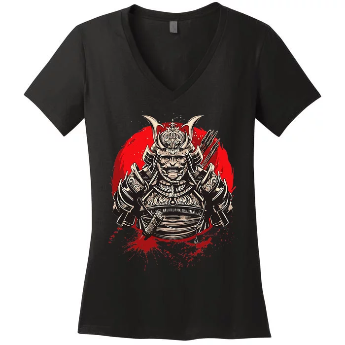 Bushido Japan Samurai Morals And Philosophy Women's V-Neck T-Shirt