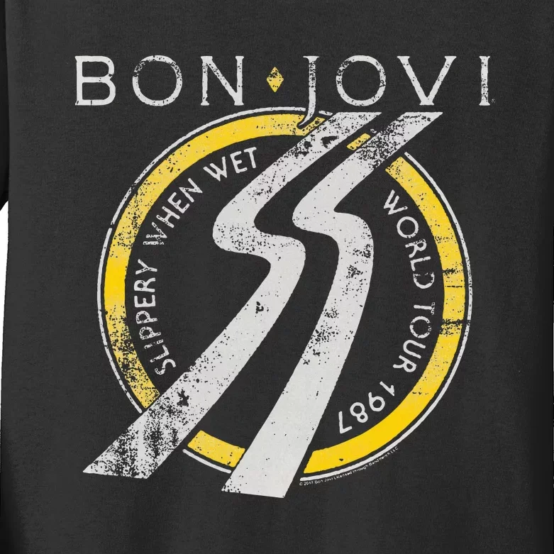 B.O.N J.O.V.I Slippery When Wet Kids Long Sleeve Shirt