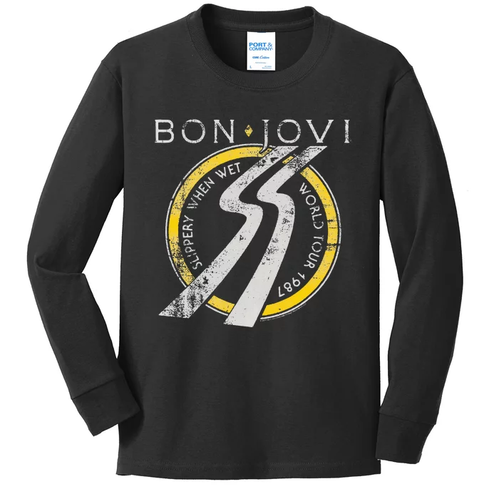 B.O.N J.O.V.I Slippery When Wet Kids Long Sleeve Shirt