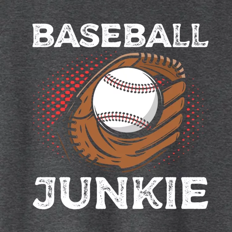 Baseball Junkie Sports Player Ball Pitcher Baseball Great Gift Women's Crop Top Tee