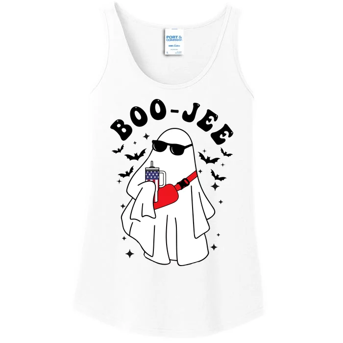 Boo Jee Spooky Season Cute Ghost Halloween Costume Boojee Ladies Essential Tank