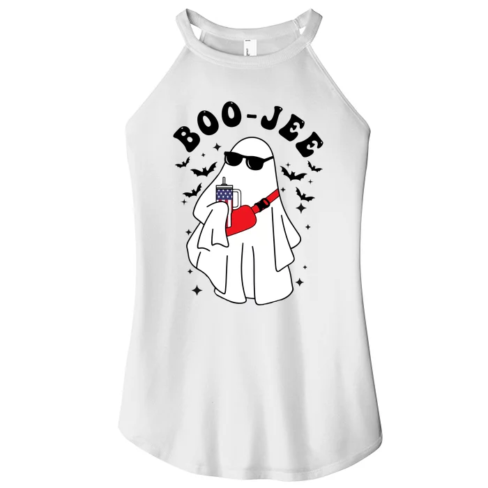 Boo Jee Spooky Season Cute Ghost Halloween Costume Boojee Women’s Perfect Tri Rocker Tank