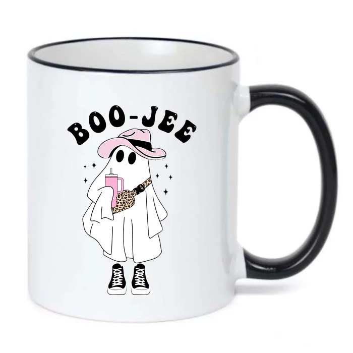 Boo Jee Spooky Season Cute Ghost Halloween Costume Boojee Black Color Changing Mug