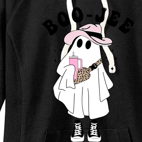 Boo Jee Spooky Season Cute Ghost Halloween Costume Boojee Women's Fleece Hoodie