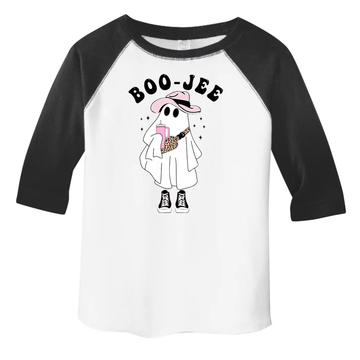 Boo Jee Spooky Season Cute Ghost Halloween Costume Boojee Toddler Fine Jersey T-Shirt