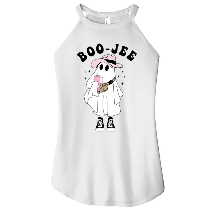 Boo Jee Spooky Season Cute Ghost Halloween Costume Boojee Women’s Perfect Tri Rocker Tank