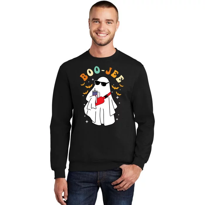 Boo Jee Spooky Season Cute Ghost Halloween Costume Boojee Sweatshirt