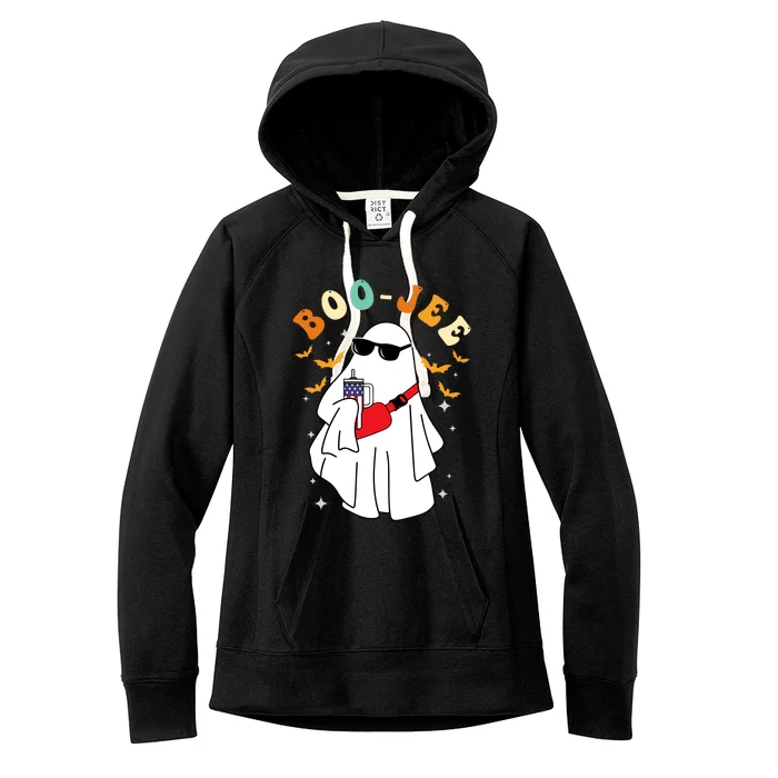 Boo Jee Spooky Season Cute Ghost Halloween Costume Boojee Women's Fleece Hoodie