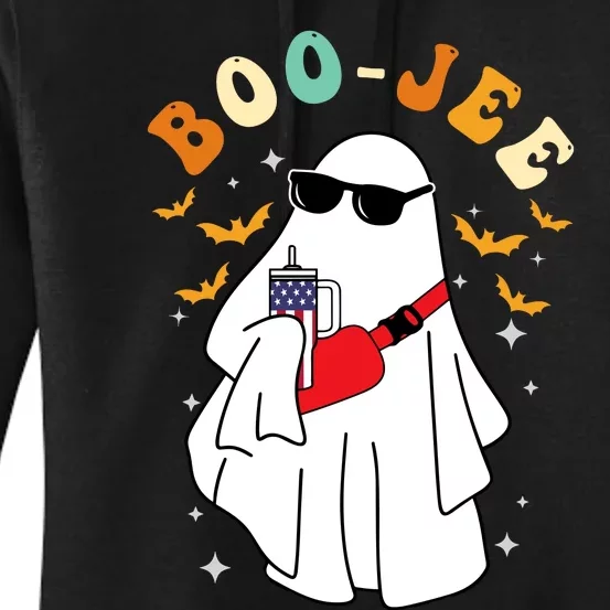 Boo Jee Spooky Season Cute Ghost Halloween Costume Boojee Women's Pullover Hoodie