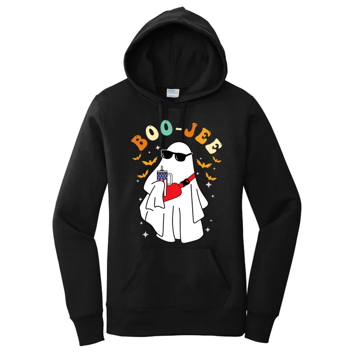 Boo Jee Spooky Season Cute Ghost Halloween Costume Boojee Women's Pullover Hoodie