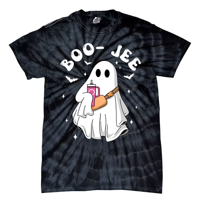 Boo Jee Spooky Season Cute Ghost Halloween Costume Boojee Tie-Dye T-Shirt