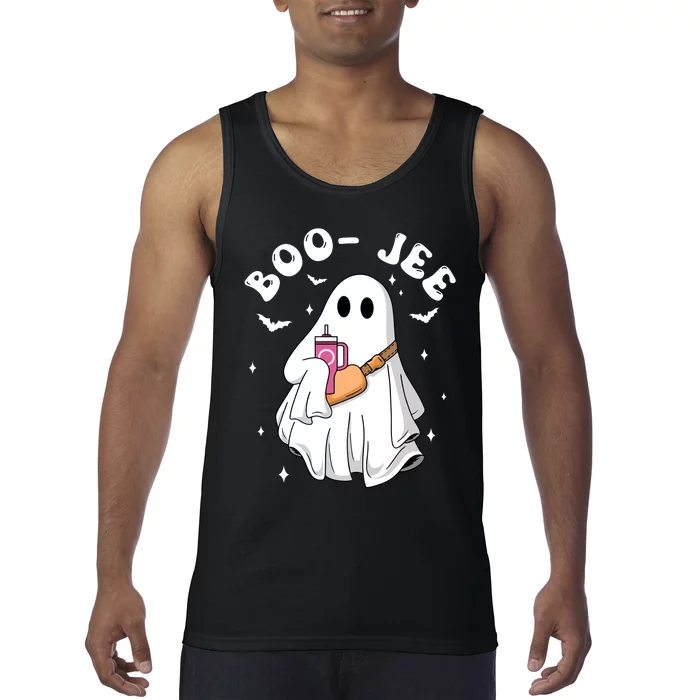 Boo Jee Spooky Season Cute Ghost Halloween Costume Boojee Tank Top