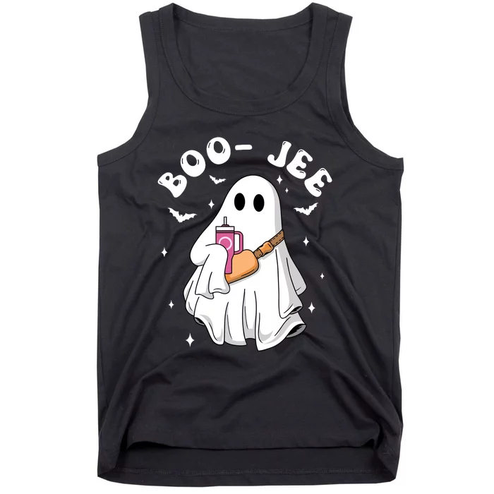 Boo Jee Spooky Season Cute Ghost Halloween Costume Boojee Tank Top