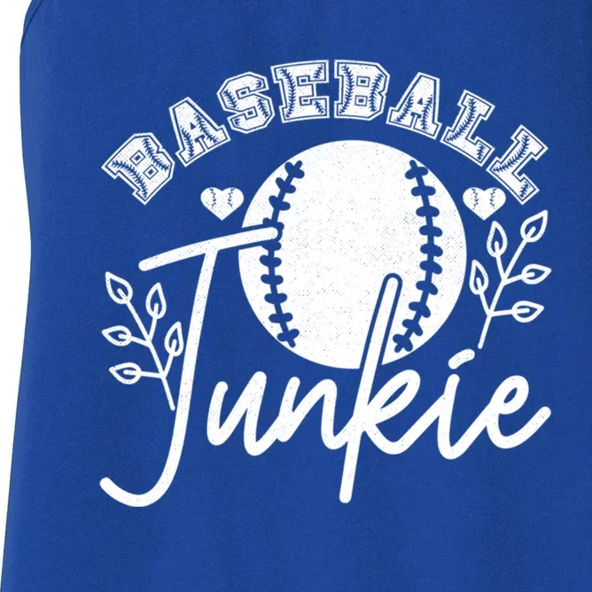 Baseball Junkie Sport Humor Funny Gift Women's Racerback Tank