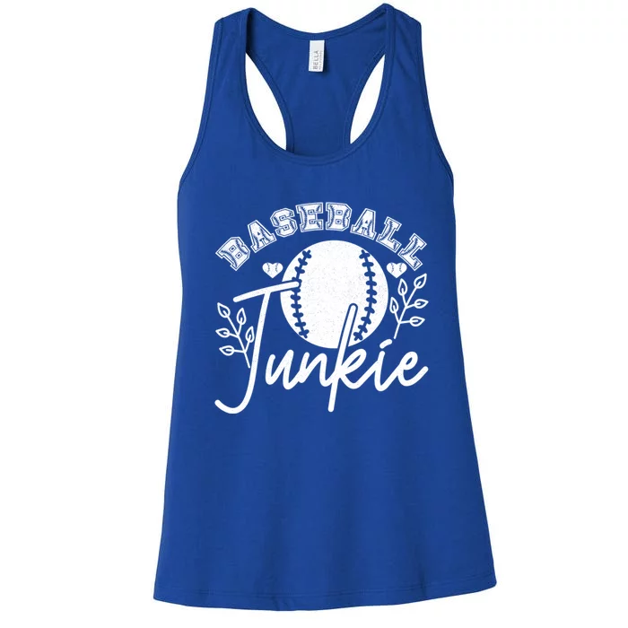 Baseball Junkie Sport Humor Funny Gift Women's Racerback Tank