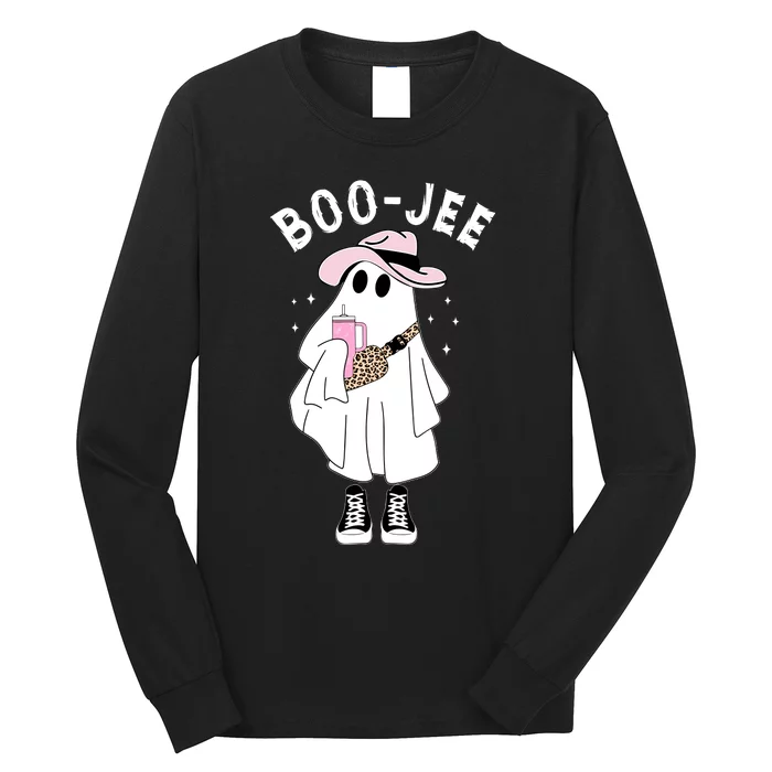 Boo Jee Spooky Season Cute Ghost Halloween Costume Boojee Long Sleeve Shirt