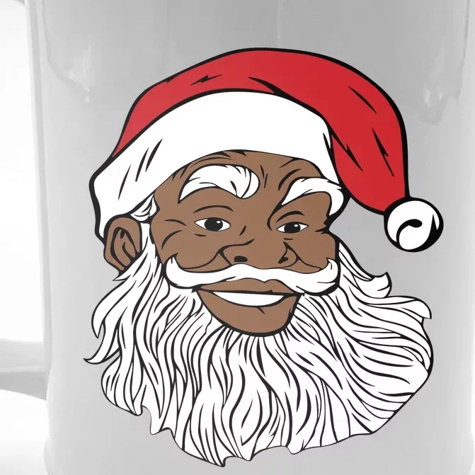 Black Jolly Santa Gift Fun African American Santa Front & Back Beer Stein