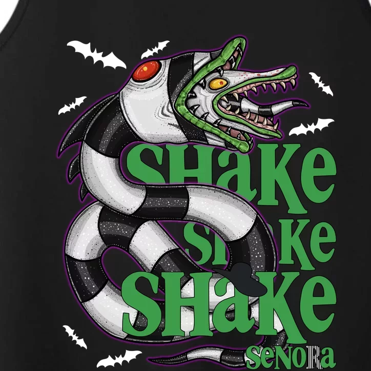 Beetle Juice Snake Shake Shake Senora Halloween Performance Tank