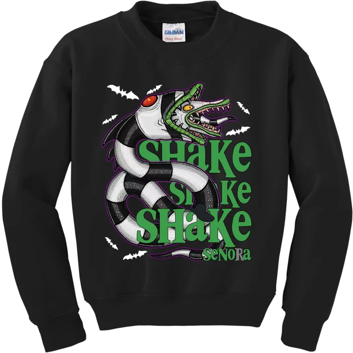 Beetle Juice Snake Shake Shake Senora Halloween Kids Sweatshirt