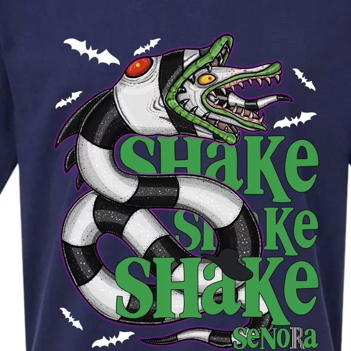 Beetle Juice Snake Shake Shake Senora Halloween Sueded Cloud Jersey T-Shirt