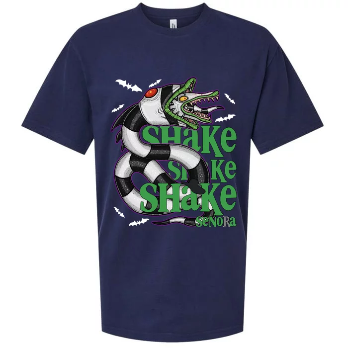 Beetle Juice Snake Shake Shake Senora Halloween Sueded Cloud Jersey T-Shirt