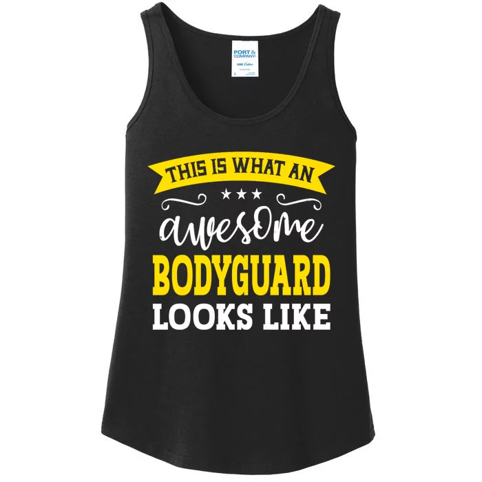 Bodyguard Job Title Employee Funny Worker Bodyguard Ladies Essential Tank