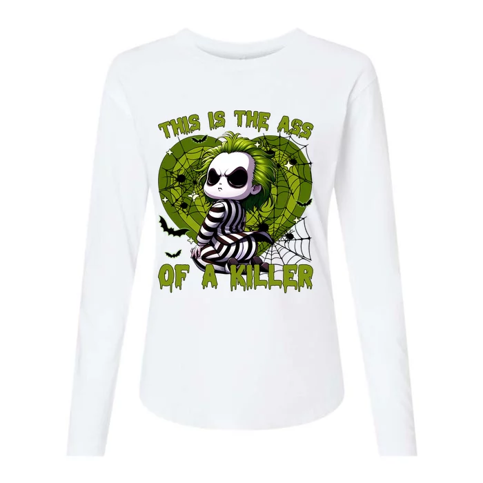 Beetle Juice This Is The Ass Of A Killer Show Time Horror Halloween Womens Cotton Relaxed Long Sleeve T-Shirt