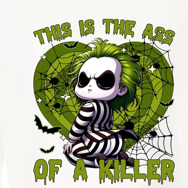 Beetle Juice This Is The Ass Of A Killer Show Time Horror Halloween Cropped Pullover Crew