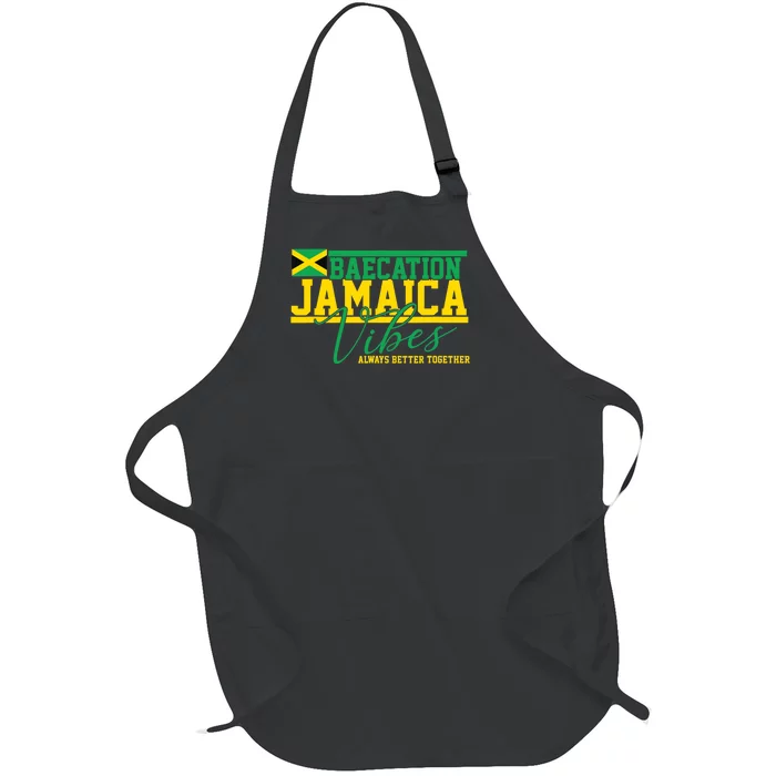 Bae-cation Jamaica Vibes better together matchin couple Full-Length Apron With Pocket