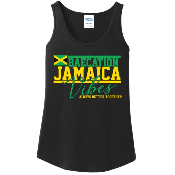 Bae-cation Jamaica Vibes better together matchin couple Ladies Essential Tank