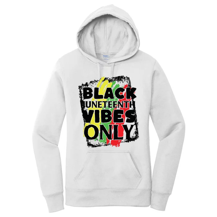 Black Juneteenth Vibes Only Women's Pullover Hoodie