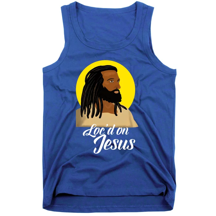 Black Jesus With Locs African American Christian Christmas Gift Tank Top