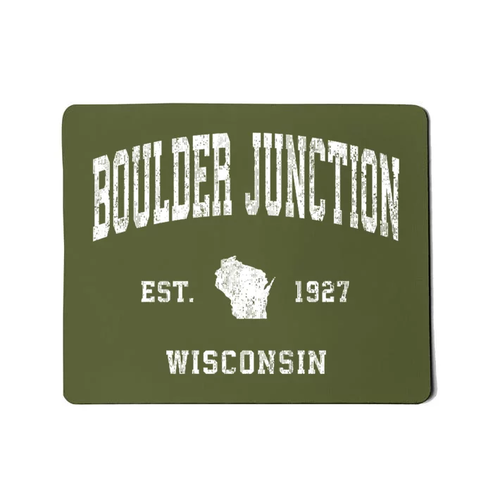 Boulder Junction Wisconsin Wi Vintage Athletic Mousepad