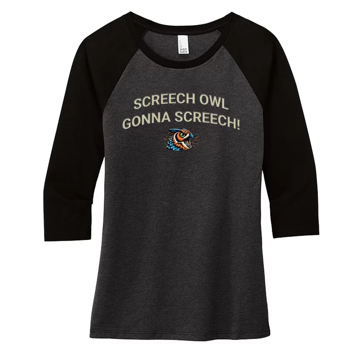 Blaine Knights 35+ Baseball Screech Owl 88 Women's Tri-Blend 3/4-Sleeve Raglan Shirt