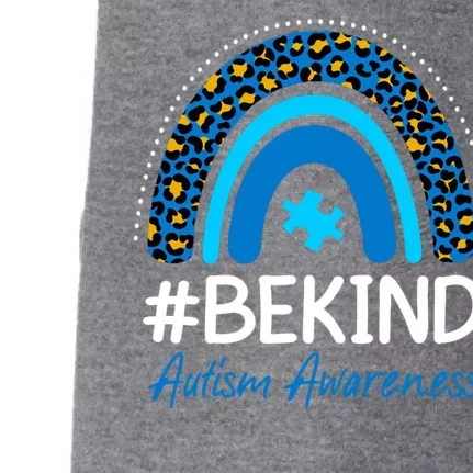 Be Kind Autism Awareness Puzzle Rainbow Doggie 3-End Fleece Hoodie