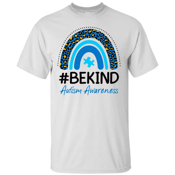 Be Kind Autism Awareness Puzzle Rainbow Tall T-Shirt