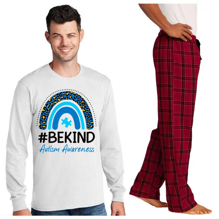 Be Kind Autism Awareness Puzzle Rainbow Long Sleeve Pajama Set