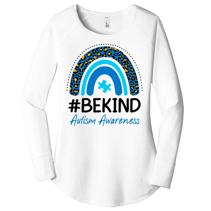 Be Kind Autism Awareness Puzzle Rainbow Women's Perfect Tri Tunic Long Sleeve Shirt