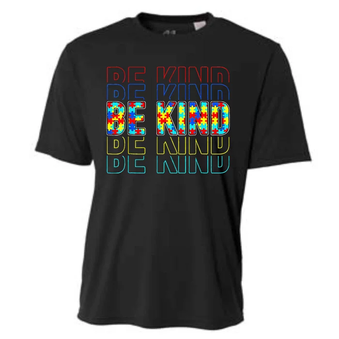 Be Kind Autism Awareness Special Education Autism Teacher Cooling Performance Crew T-Shirt