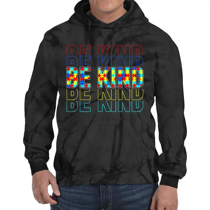 Be Kind Autism Awareness Special Education Autism Teacher Tie Dye Hoodie